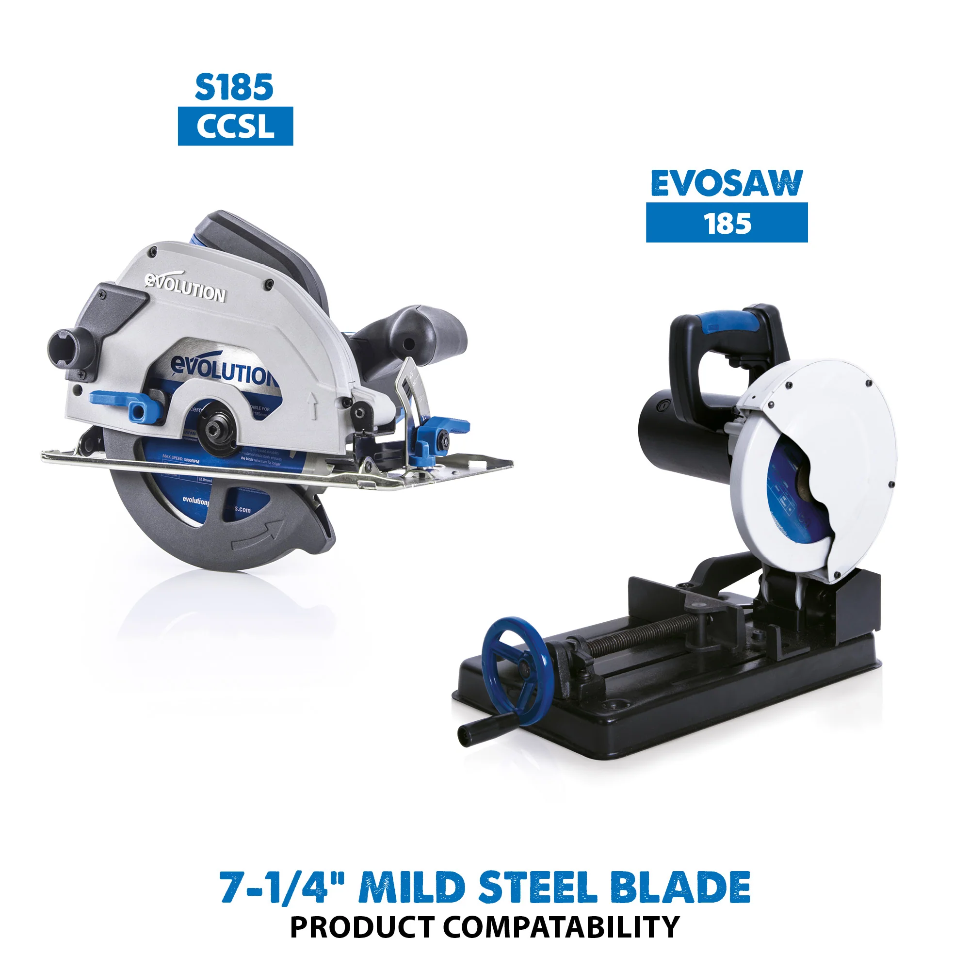Evolution 185BLADEST | 7-1/4 in. | 40T | 20mm Arbor | Mild Steel and Ferrous Metal TCT Blade - Image 5