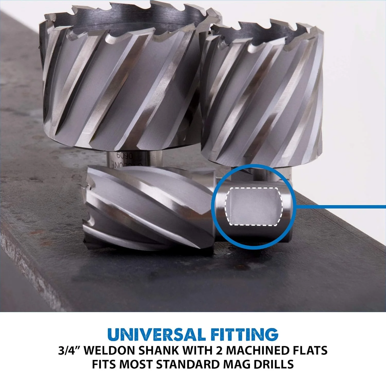 Evolution 12pc 2 in. Depth Annular HSS Mag Drill Cutter Set 7/16 To 1-1/8 in. With 3/4 in. Weldon Shank - Image 3