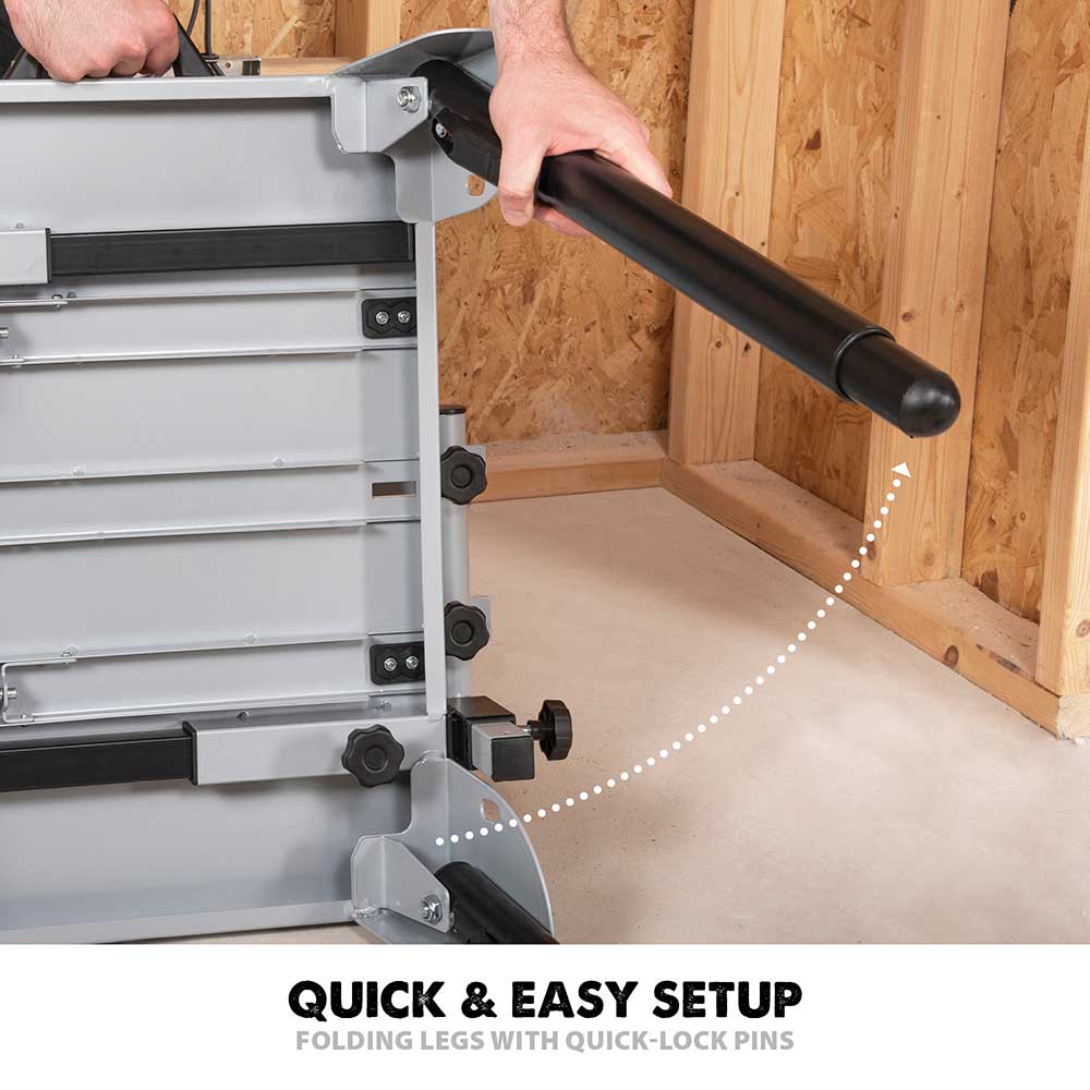 Evolution Universal Chop Saw Stand With Telescopic Arms and Folding Legs - Image 9