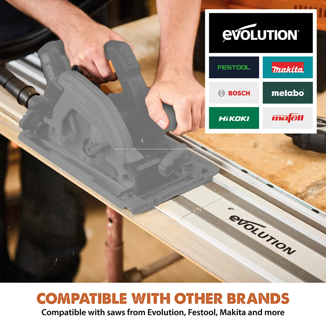 Evolution Cordless R185CCSX-Li 7-1/4 Track Compatible Circular Saw Bundle - Image 20