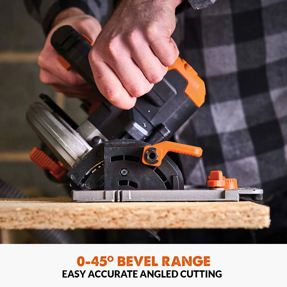 Evolution Cordless R185CCSX-Li 7-1/4 Track Compatible Circular Saw Bundle - Image 4