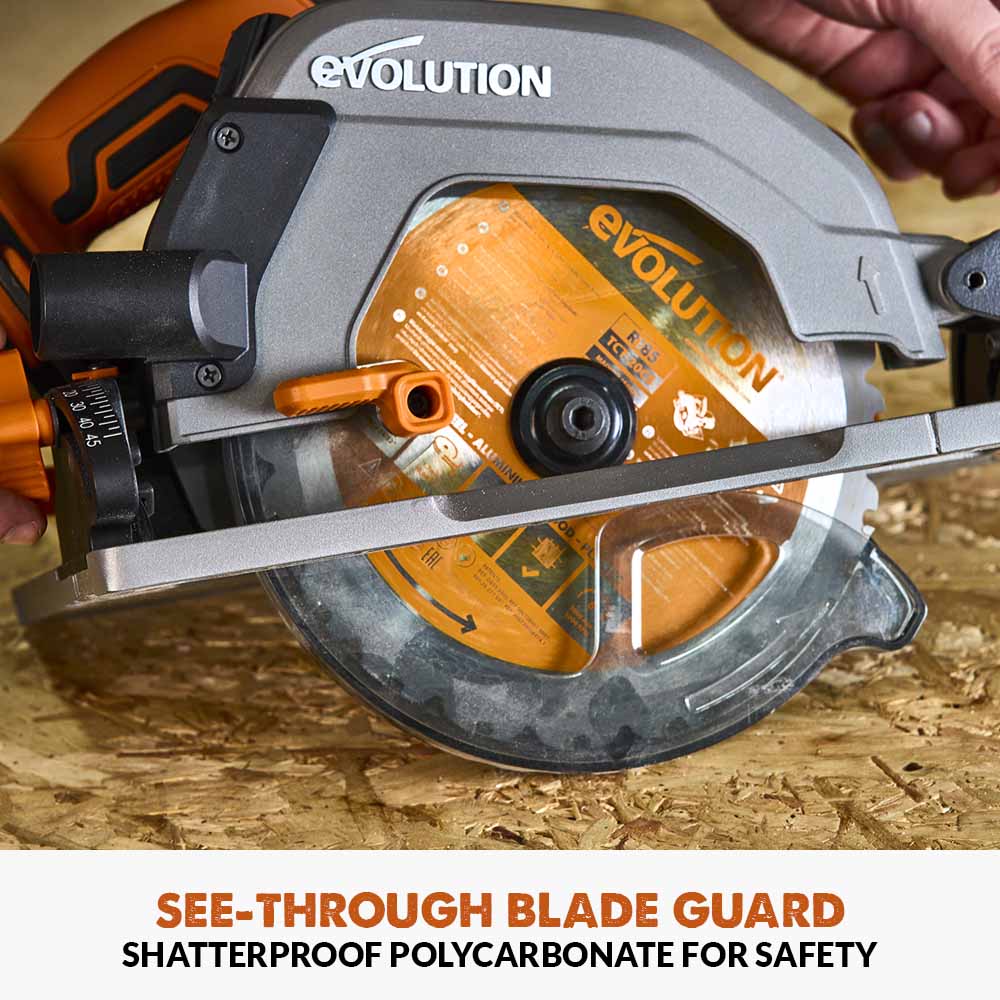 Evolution Cordless R185CCSX-Li 7-1/4 Track Compatible Circular Saw Bundle - Image 5