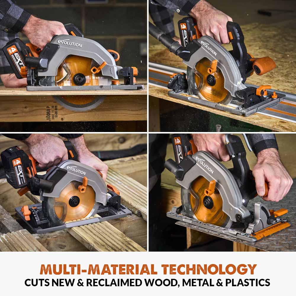 Evolution Cordless R185CCSX-Li 7-1/4 Track Compatible Circular Saw Bundle - Image 6