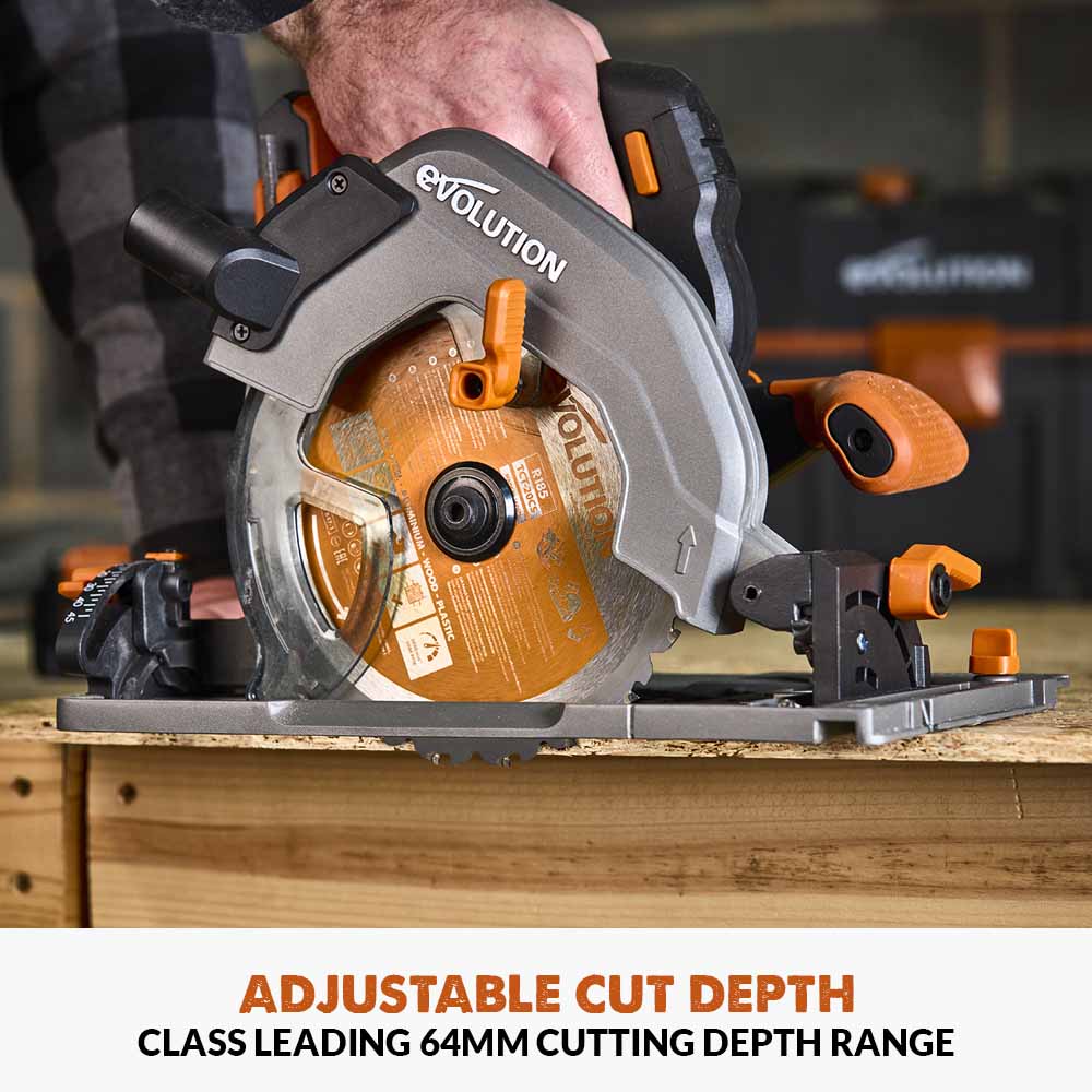 Evolution Cordless R185CCSX-Li 7-1/4 Track Compatible Circular Saw Bundle - Image 7