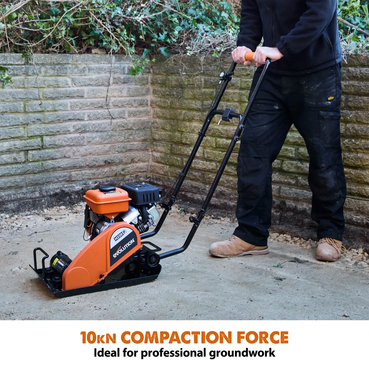 Evolution H320-P | Plate Compactor | Gas Engine | Vibration Compaction Force - Image 3