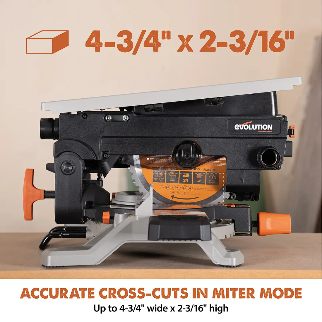 Evolution R8MTS 8-1/4” Convertible Miter Table Saw - Image 7