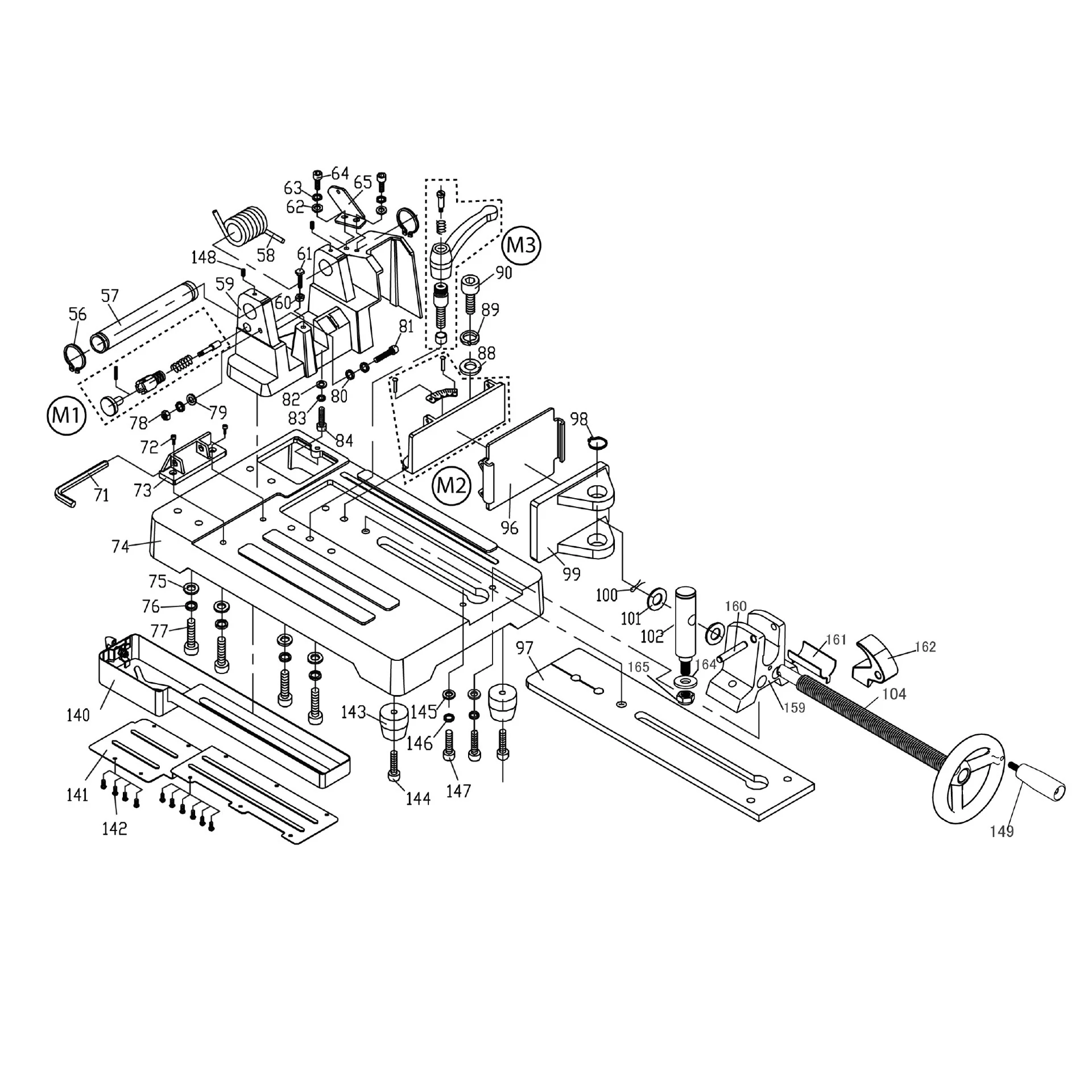 Evolution EVOSAW380 Chop Saw Spare Parts (Base) - Image 2