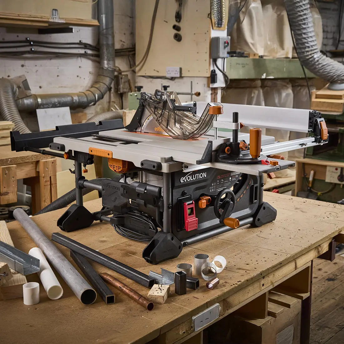Evolution R10TS Multi-Material Table Saw | 10 in. Multi-Material Cutting Blade - Image 11