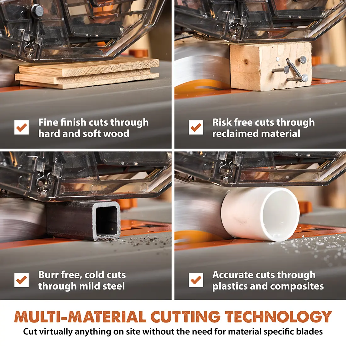 Evolution R10TS Multi-Material Table Saw | 10 in. Multi-Material Cutting Blade - Image 5