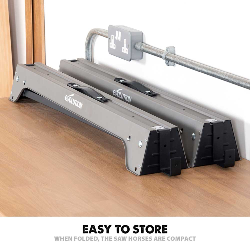 Evolution Folding Metal Saw Horse / Trestle Work Stand Twin-Pack - Image 6