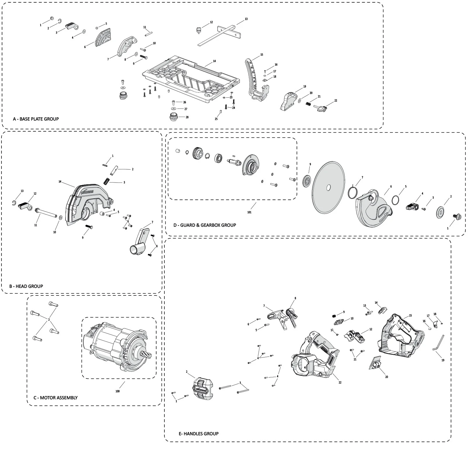 Evolution R185CCSX-Li Circular Saw Spare Parts - Image 2
