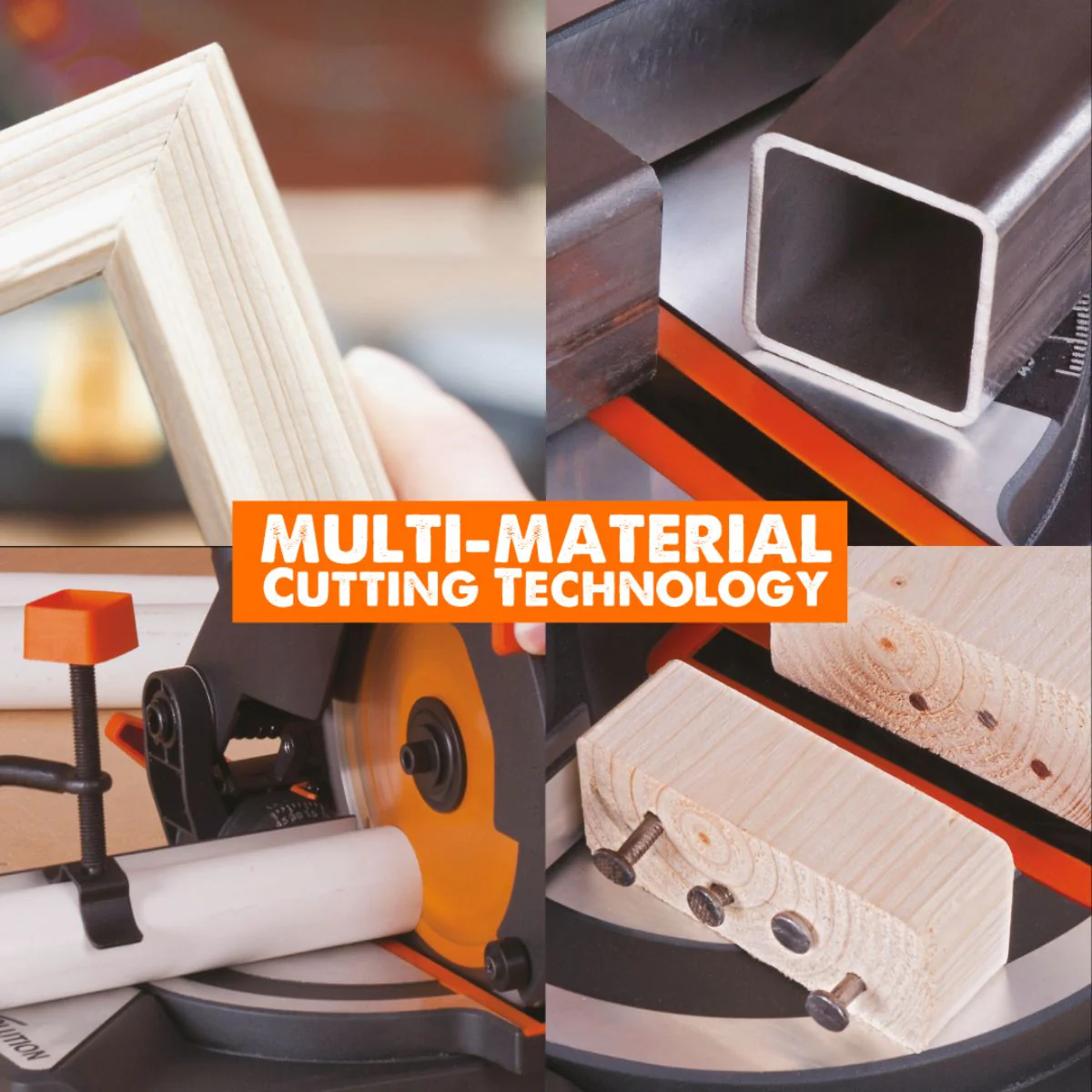 Evolution R210CMS: Compound Miter Saw With 8-1/4 in. Multi-Material Cutting Blade - Image 3