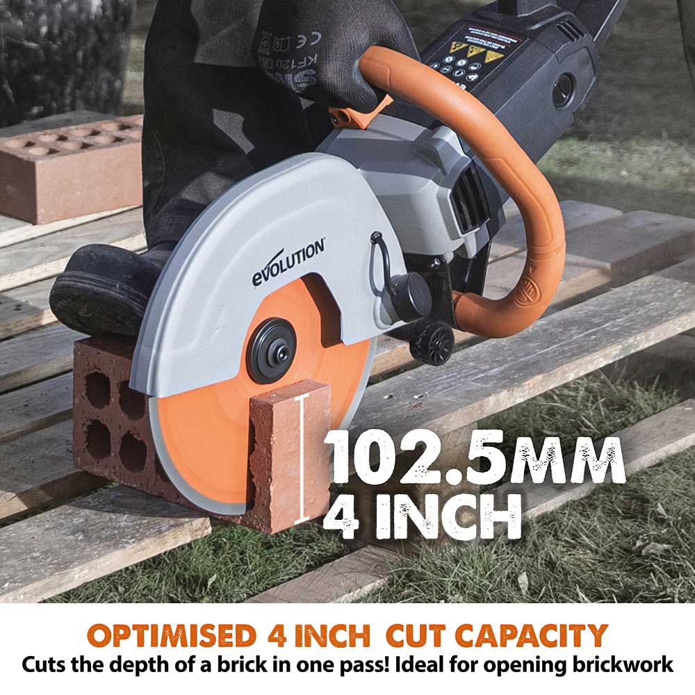 Evolution R255DCT | 10 in. | Electric Concrete Saw | Premium Diamond Blade Included - Image 3
