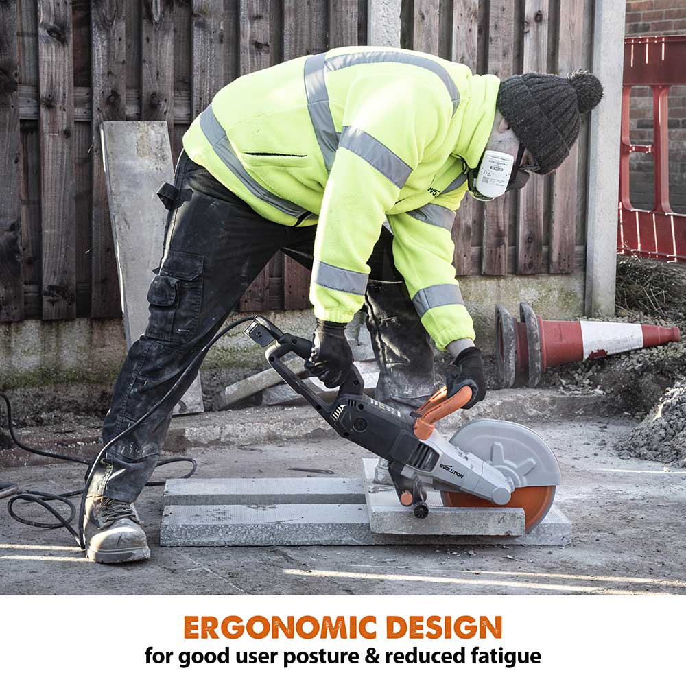 Evolution R255DCT | 10 in. | Electric Concrete Saw | Premium Diamond Blade Included - Image 4