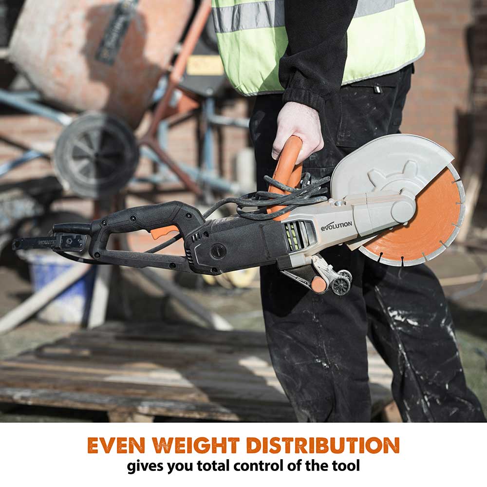 Evolution R255DCT | 10 in. | Electric Concrete Saw | Premium Diamond Blade Included - Image 5