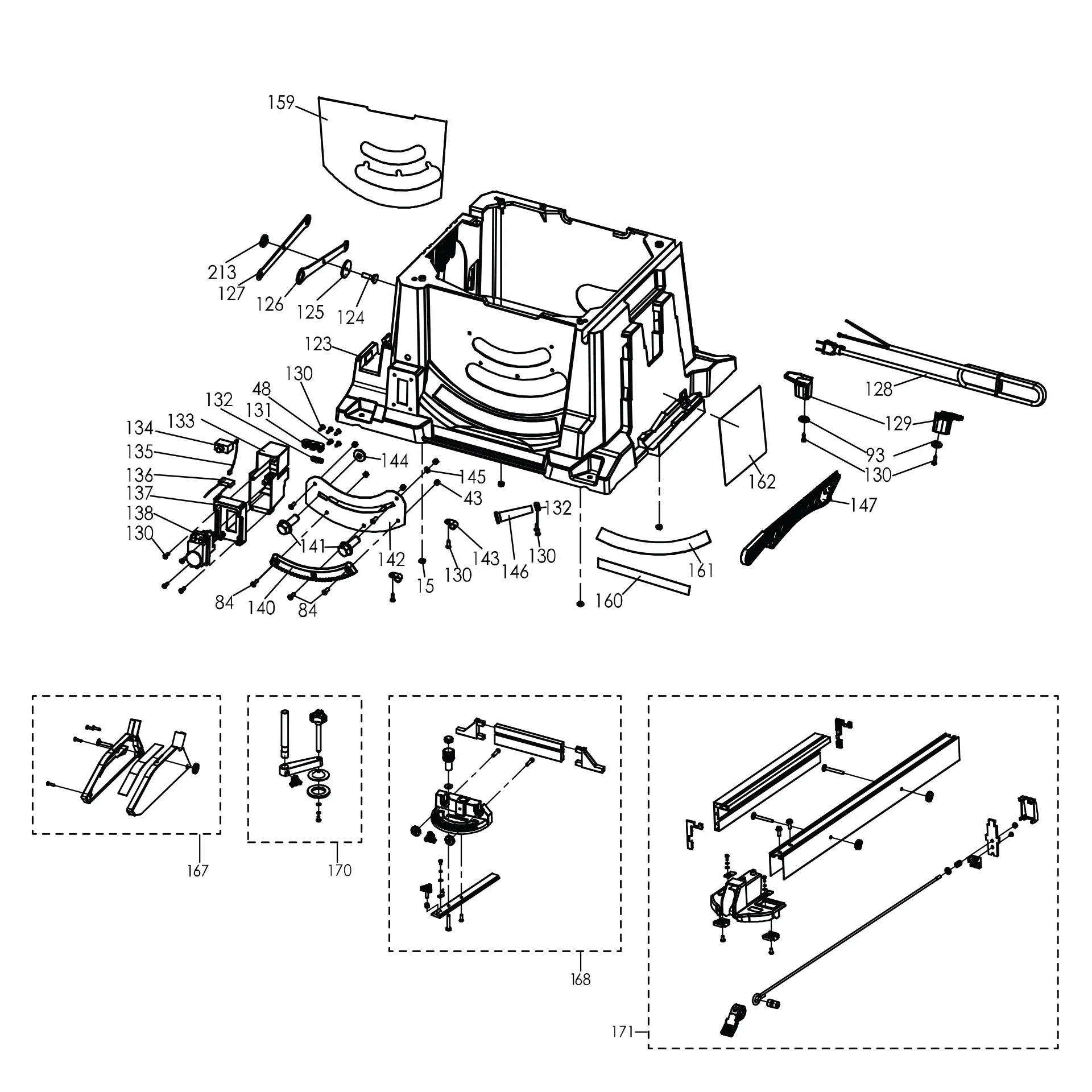 Evolution RAGE5-S Table Saw Spare Parts (Legs, Motor Housing, Top Clamp, Blade Guard, Miter Gauge and Fence) - Image 2