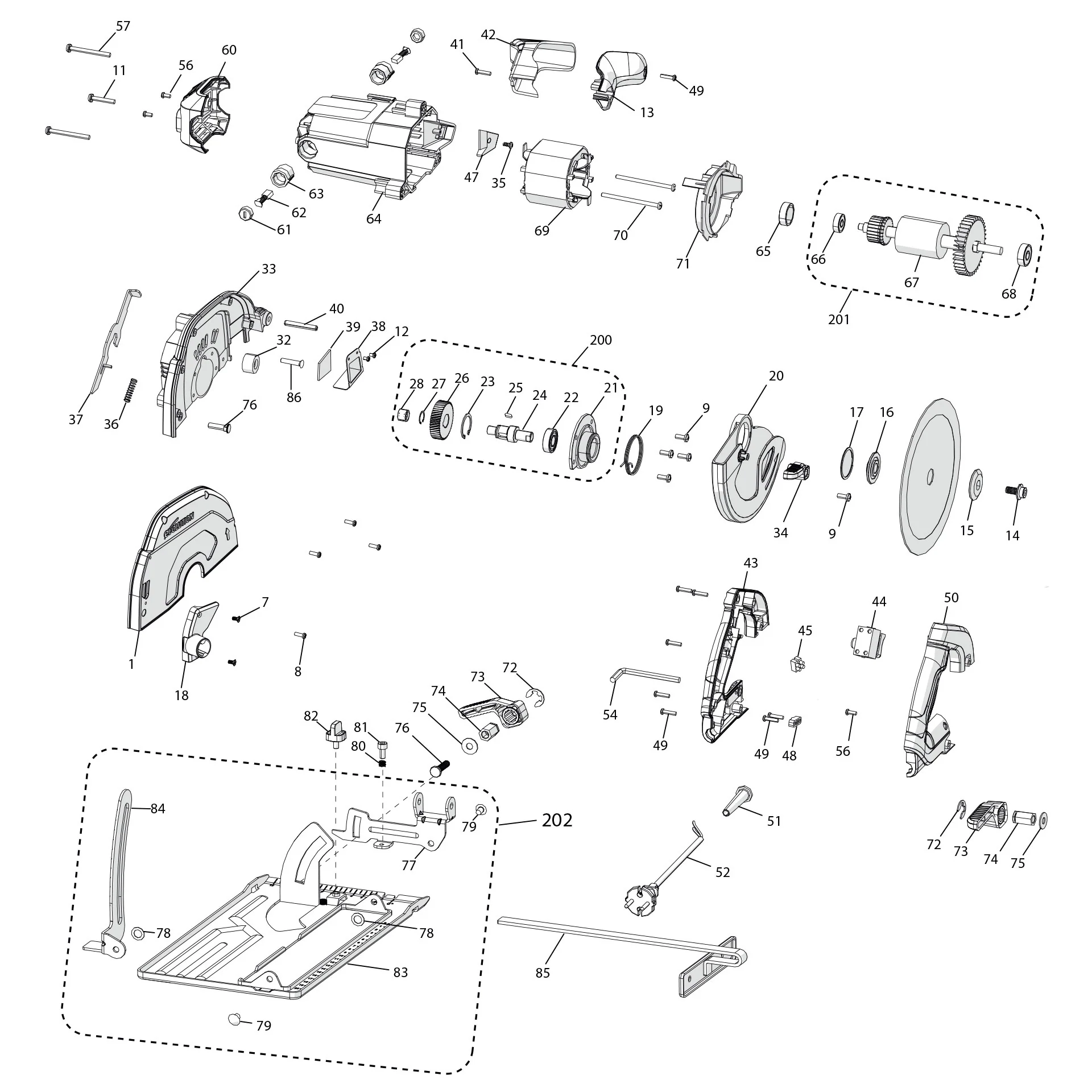 Evolution S185CCSL Circular Saw Spare Parts - Image 2